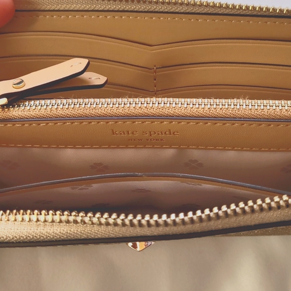 Kate Spade Gold Sparkle Wallet & Wristlet - Picture 3 of 5